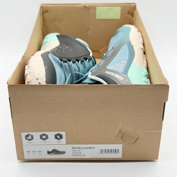 VivoBarefoot Primus Trail 3 All Weather Shoe Size 12.5 Mens Arctic Blue NEW‎ main image 6